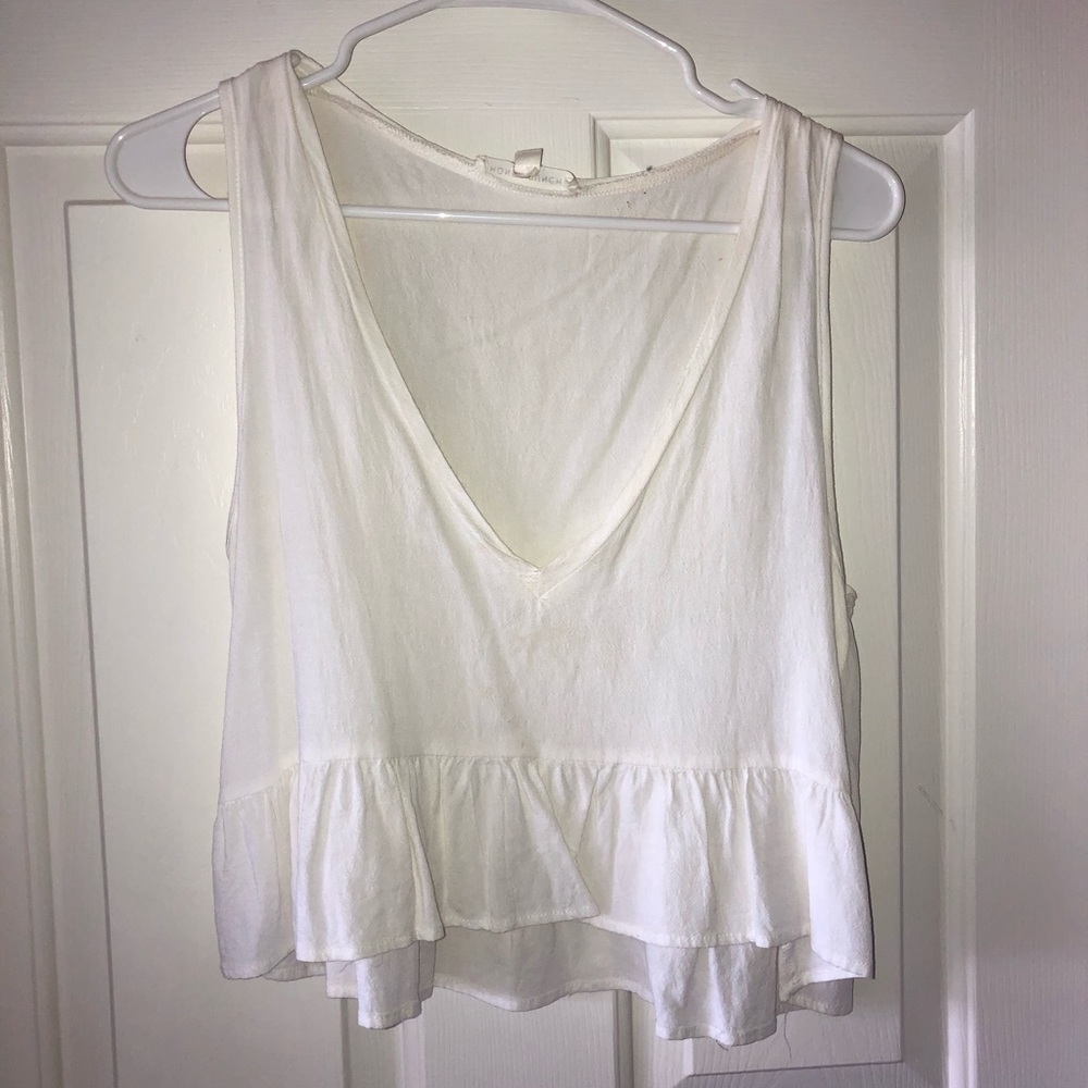 White Flowy Tank